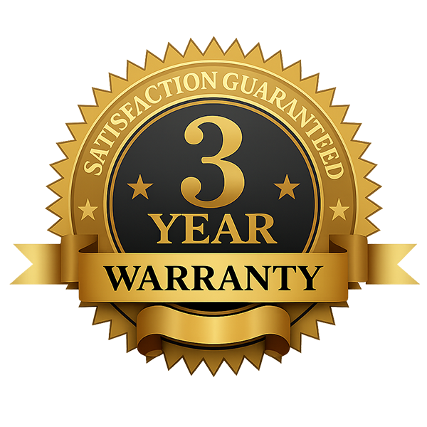 3 year warranty badge